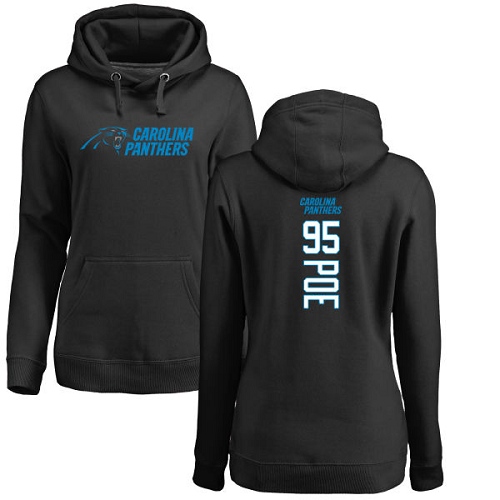 Carolina Panthers Black Women Dontari Poe Backer NFL Football 95 Pullover Hoodie Sweatshirts